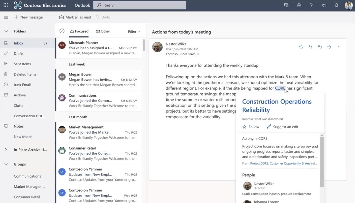 Project Cortex in Email