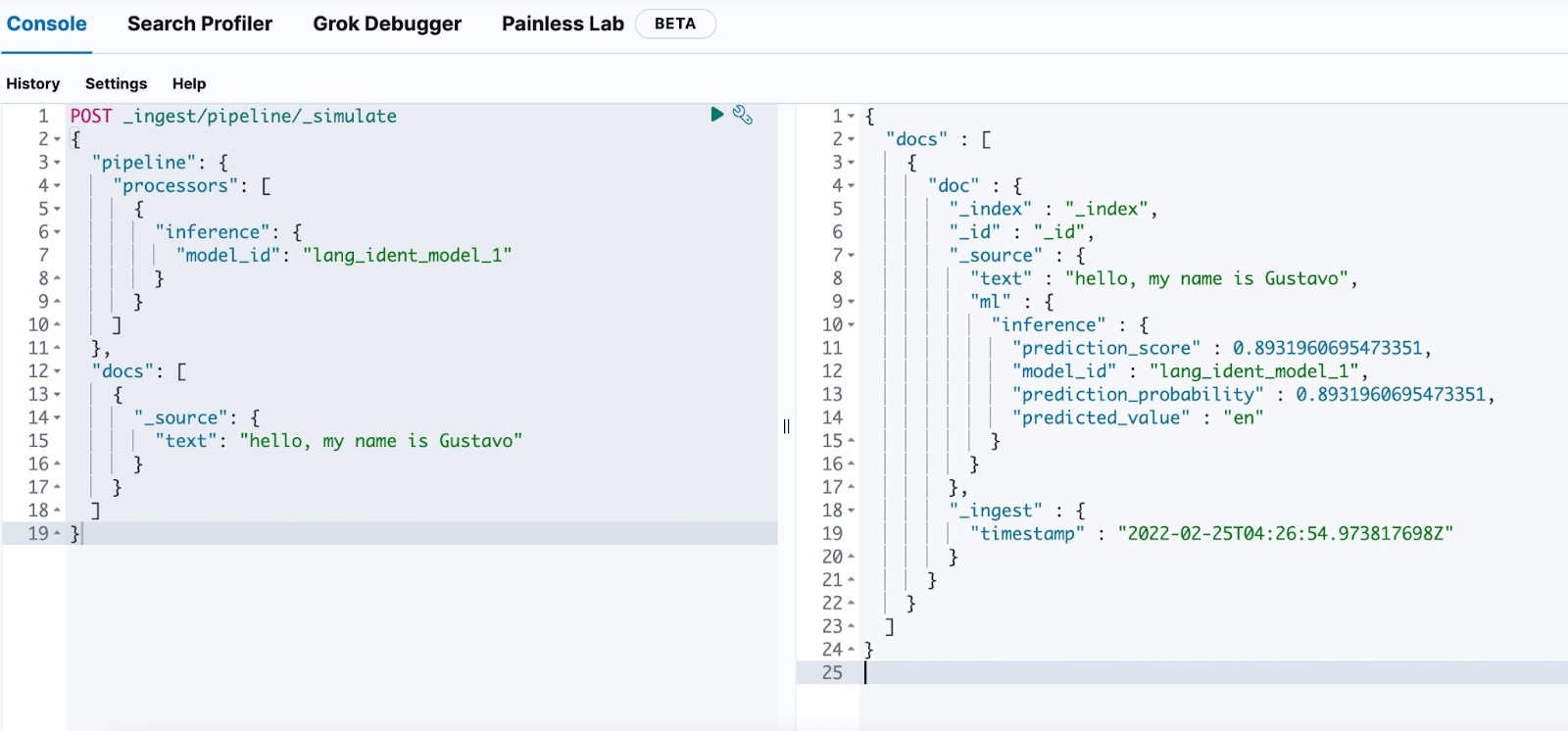 Elasticsearch NLP language intent